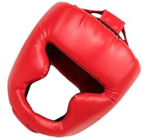 QUXVUIS Casco de Boxeo, Equipo de Entrenamiento, Protector de Cabeza Resistente, Equipo de protección, Casco de Boxeo, Transpirable, Kickboxing, Adecuado para Sparring y MMA, de, Rojo, Niños