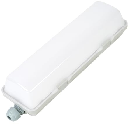 LUXULA LED Feuchtraumleuchte 32 cm, 600lm, 4000K Neutralweiß | Kellerlampe, Feuchtraumlampe IP65, 120°, Schnellverbinder, Garagenleuchte für Keller, Flur und Abstellraum