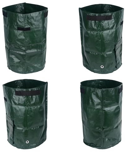 Lychee 2PCS 10 Gallon Potato Grow Bags,35cm x 45cm,PE Potato Planter Bag with Access Flap and Handles for Planting Vegetables Potato Carrot Onion Tomato (4PCS)