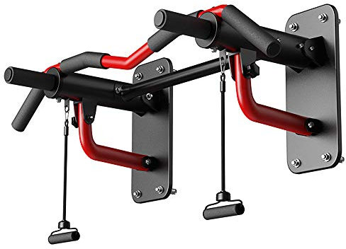 Faltbare Klimmzüge an der Wand Horizontale Stange Hängendes Sandsackregal Indoor Fitnessgeräte Übung Hände Brust Rücken Schulter Bauch,red