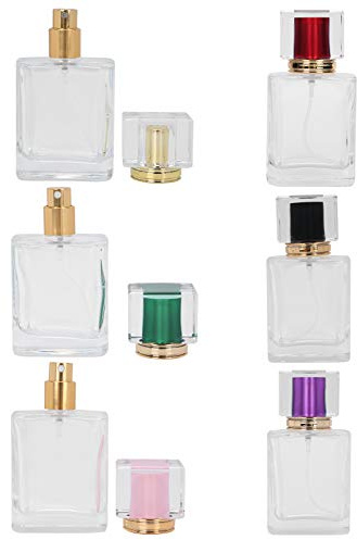 Flacone di profumo vuoto da 50 ml, 6 fiale e spruzzatori vuoti, flacone di profumo in vetro riutilizzabile Flacone spray vuoto Dispenser di atomizzatore di profumo