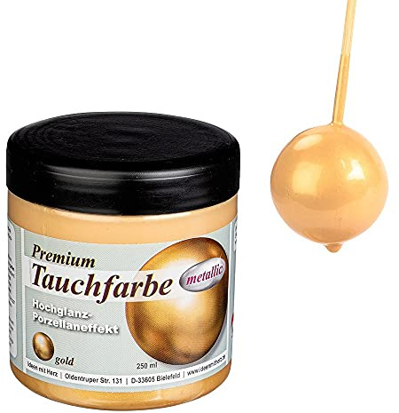 Ideen mit Herz Premium-Tauchfarbe metallic mit Hochglanz-Metallic-Effekt | 250 ml (gold)