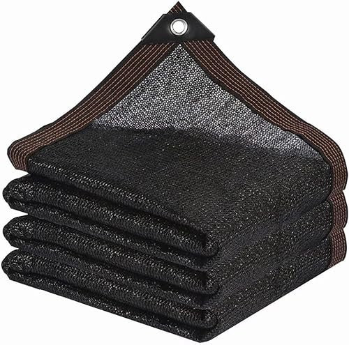 Telo ombreggiante - Rete ombreggiante da giardino con occhielli Copertura parasole esterna per pergola Piante da patio Serra Pollaio nero Tasso di ombreggiatura del 90%(3x3m)