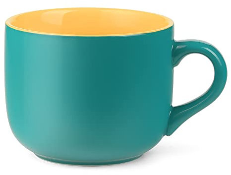 650ML/22OZ Large Ceramic Coffee Mug, Big Tea Cup for Office and Home, Dishwasher and Microwave Safe (Mint Green)