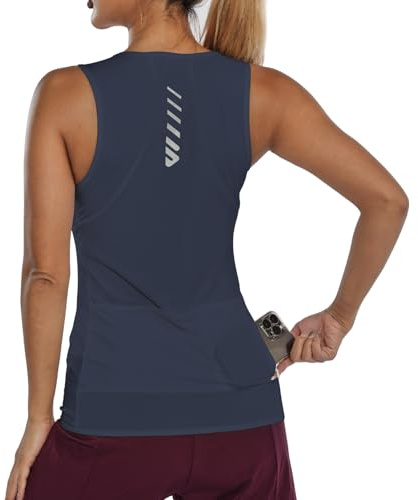 Lo.gas Fahrradtrikot Damen äRmellos,Radtrikot Atmungsaktiv Rennrad Trikot Fahrradshirt Mountainbike Frauen Sport Shirts FüR Damen Tank Top 1-2 Pack Tanktop
