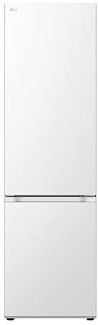 LG GBV5240DSW Frigorifero Combinato, Classe D, Frigorifero No Frost, 387L, Porte piatte, Door & Linear Cooling, Cassetto Fresh Converter, Metal Fresh, Wine Rack, Compressore Smart Inverter, Bianco