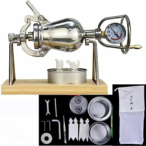 304 Stainless Steel Popcorn Machine, Mini Popcorn Machine, Hand Popcorn Machine, Small High Pressure Popcorn Maker Machine for Home Family Reunion Party Fun