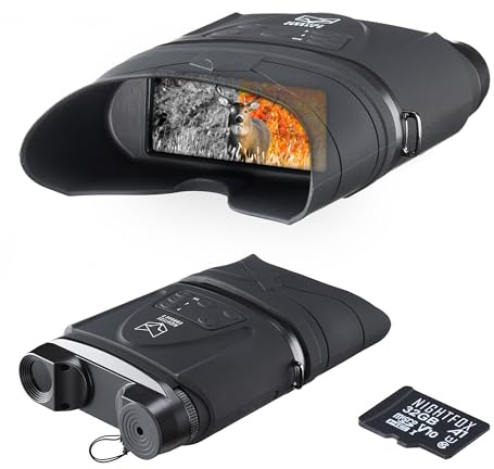 Digitales Nachtsichtgerät - Nightfox Corsac 2, mit 1080p HD Aufnahmefunktion und 32GB Speicher, 200yd+ Reichweite, Wiederaufladbares Fernglas mit Nachtsicht für Soft Sniper Turniere