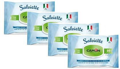 CT-TRONICS Camon Lot de 4 lingettes nettoyantes pour chiens et chats (ylang-ylang)