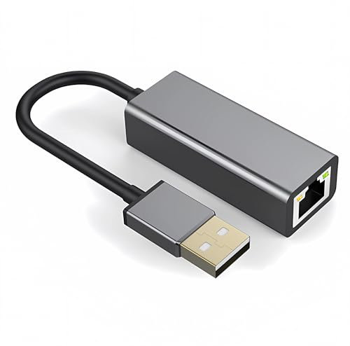 USB3.0 to Ethernet Adapter，USB 3.0 to RJ45 1000Mbps Compatible with MacBook Pro XPS, TV Box, Steam Deck (USB 1000Mbps)