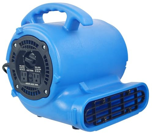 BLOTEK [WWD28] 1/4hp 900CFM Speed Air Mover - Ventilador de suelo para mover, secador de alfombras, ventilador industrial resistente Abanico de Piso con alta potencia para uso comercial e industrial