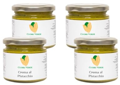 Cuore Verde – Crema al pistacchio (190grx4), con il 35% di pistacchi Siciliani di qualità selezionati con cura- prodotta a Bronte