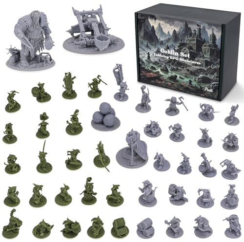 Path Gaming Fantasy Goblins Set - D&D RPG Miniatures, 28mm, Unpainted, Bulk, Tabletop