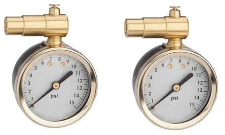 ULTECHNOVO 2St Reifendruckmesser 15 psi Messgerät Reifendruckprüfer digitales Reifendruckmessgerät Druckanzeige Reifenlehre für Auto Luftdruck Reifen Messgerät autoreifen Zeigermanometer