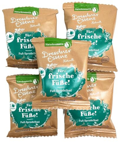5er Pack Dresdner Essenz Fuß-Sprudelbad Für frische Füße 5 x 70g