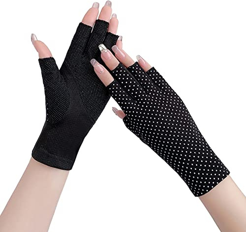 CHENGZI Frauen Mädchen Sommer Fingerlose Handschuhe, Rutschfeste UV-Schutz Fahrhandschuhe Outdoor Handschuhe