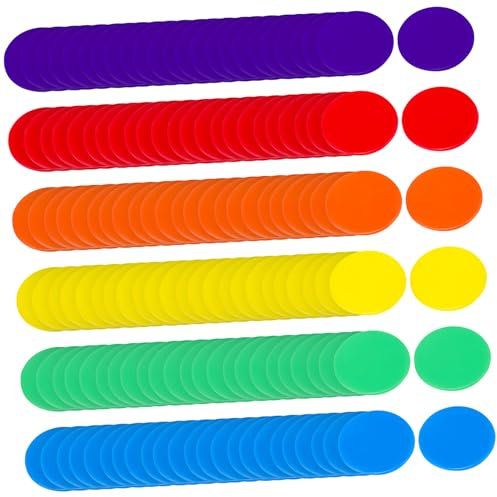 BCOATH 180stücke Acryl Zählmarker Bingo Chips Spielchips Für Partyspiele Mathematik Lernen Party Zubehör Zählspiel Requisiten