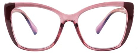 SKYWAY 2er-Pack Übergröße Lesebrille Damen, Groß Mode Quadratische Cat Eye Computerbrille Blaulichtfilter Brille mit Sehstärke