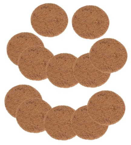 ERINGOGO 12 Pezzi Tappetini Tondi in Fibra di Cocco per Nidi di Piccioni e Protezione Fioriere Materiale Resistente Design Flessibile per Giardinaggio e Cura Animali Domestici