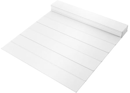 Foldable Bathtub Cover PVC Board, Heat Insulation Dustproof Shutter Bath Lid Bathtub Dust Cover for Home Bathroom Spa, White (70 x 170 x 0.65cm)