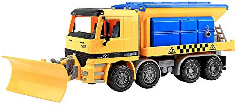 Wrtysully Giocattolo Da Costruzione per Camion Spazzaneve con Rimozione Della Neve Alimentato un Frizione, Veicolo Tecnico, Giocattoli per Bambini 2-6, Regali per Ragazzi e Ragazze