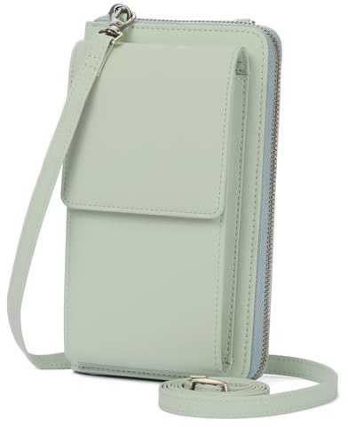 SENDEFN Handytasche zum Umhängen, Klein Handy Umhängetasche Damen Veganes Leder, Handytasche mit Geldbörse zum Umhängen, Umhängetasche damen mit Gurt abnehmbarer Schultergur