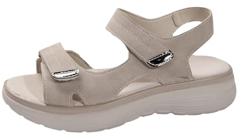 Nlaayong Sandales Femmes Été De Marche Confortable Orthopédique Chaussures Plateforme Scratch Respirantes Bout Ouvert Sandales De Plage
