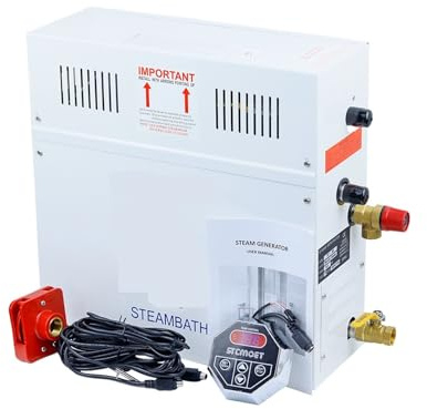 JHXHFJXZ Generatore di Vapore autodrenante Macchina for la Produzione di Vapore Domestica Sauna Bagno Spa Doccia a Vapore Controller Digitale con Protezione da carenza d'Acqua e surriscaldamen(3KW)