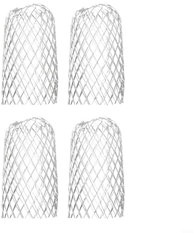 Dachrinnenschutz aus Aluminium, Metallgitter-Design für Laub- und Schmutzschutz, Schlammabflussrohrabdeckungen, geeignet für rechteckige und runde Dachrinnen, 4 Stück