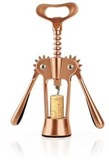 Tire-bouchon, Tire-bouchon à Ailettes, Ouvre-bouteille, Tire-bouchon Pour la Maison, le bar et les occasions spéciales,Tire-bouchon en or rose