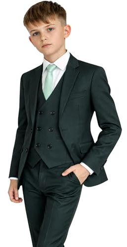Boys 5 Piece Forest Green Suit Milano Mayfair