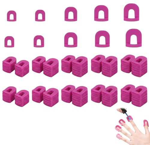 SWYZOR Nail Polish Templates for Creative, Set de 104 Plantillas para Extensión de Uñas,Plantillas Reutilizables para Esmalte,Protección del Esmalte y Protectores de Puntas