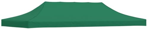Kaloriko Partyzelt-Dach 6x3 m Grün 270 g/m² 600D Oxfordgewebe PVC-beschichtet UV- und wasserbeständig Ersatzdach Pavillondach für Gartenpavillon Balkon Terrasse
