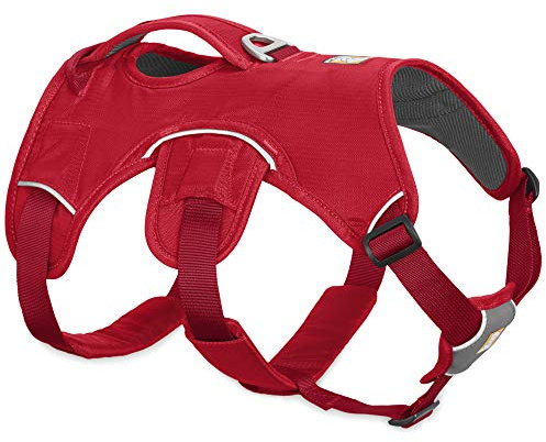 Ruffwear Mehrzweck-Hundegeschirr, Raues Gelände, Arbeitshunde, Miniatur Hunderassen, Größenverstellbar, Größe: XXS, Rot, Web Master Geschirr