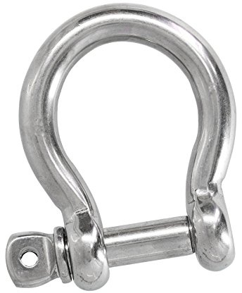 HEAVYTOOL Schäkel geschweift Edelstahl V4A AISI 316 | 4mm bis 16mm (Größe und Menge wählbar)