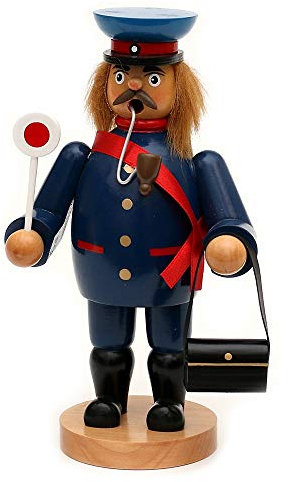 Wichtelstube-Kollektion HolzRäuchermann Räuchermännchen Räucherfigur Schaffner 11 x 8 x 20 cm