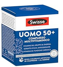 SWISSE Ultivit - Multivitaminico Completo Uomo 50+ con Magnesio Vitamine e Ferro per Supporto a Sistema Immunitario Adulti e Metabolismo Energetico, Integratori Alimentari Made in Italy, 30 Compresse