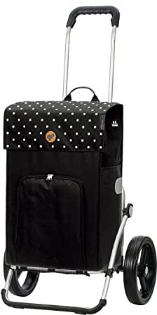 ANDERSEN Einkaufstrolley - Royal Shopper Malit schwarz 49 L Einkaufswagen,langlebig,Thermo, Aluminium, klappbar, leise Räder