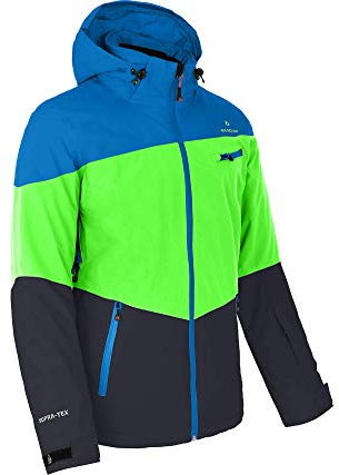 Bergson RUKA | Herren Skijacke - wasserdicht (20.000 mm) & verschweißte Nähte, Winddicht & atmungsaktiv (20.000 g/m²), Unterarm-Ventilation, warm wattiert (120g/80g), elastisch & wasserdichte RVs, ab