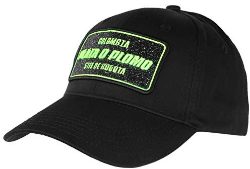 Plata o Plomo Schirmmütze Neongelb und Schwarz, Strass Bogota Colombia Baseball – Unisex Gr. Einheitsgröße, Schwarz