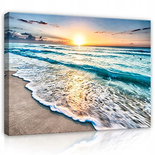 WallArena Leinwand Bilder 60x40 cm | Meer, Leinwandbilder, Bild auf leinwand, Format: 60x40 cm (BxH) - einteilig auf Canvas Leinwand. Das Leinwand Bilder