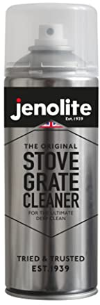 JENOLITE Nettoyant pour grille de poêle | Élimine les traces de doigts, la suie, les cendres, le carbone, la graisse, le goudron | Idéal pour les poêles à bois/poêles, cheminées et barbecues | 400 ml