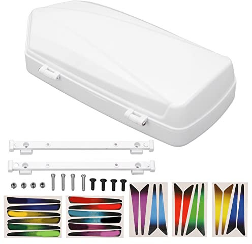 RC Car Roof Case, Decoration Attractive Realistic Shop Gadgets RC Car Roof Case Cool ABS with Mounting Brackets for 1/10 Remote Control Car (White)