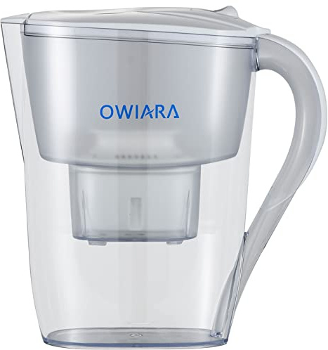 OWIARA Water Filter Pitchers for Drinking Water with Activated Carbon Filter,10 Cup 150 Gallon Filter Water Pitcher, BPA Free and Removes Fluoride, Chlorine, Lead, PFAS, PFOA