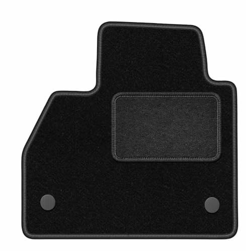 Velours-Fahrermatte passend für Renault Kangoo II 2007-, Schwarz, LUX | passend für Hochdachkombi; Velours-Teppich (Polypropylen), ca. 6,5 mm; rutschfest, vormontierte Befestigungen (Typ RN)