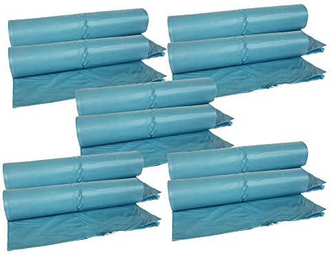 hocz 120 Liter Müllsack | 1 Rolle | 25 Stück | extra reißfest | Typ 900 Blau | Wandstärke 40 μ | Blau Abfall-Säcke XXL Abfallbeutel | LDPE | Müllbeutel Müllsacke (1 Rolle)