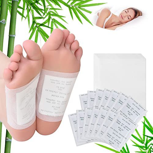 NUZEKY 200 Stück Detox-Fußpflaster, Detox-Patches Füße für Stressabbau und tiefen Schlaf – Tiefenreinigende Detox-Fußpads zur Entfernung von Körpergiften, 200 Stück