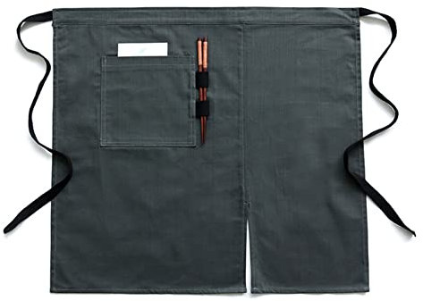 BATTTX Arbeiten Schürze, Tischlerschürze Schweißerschürze Wasserfest Canvas Werkzeugschürze Herren Damen, Perfekt for Garten Keramik Werkstatt Garage