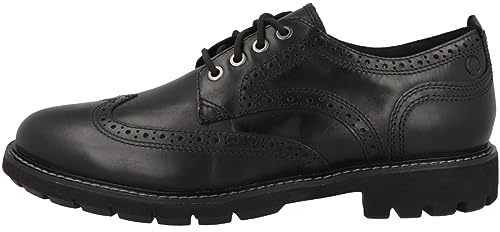 Clarks Homme Batcombe Far Tissu Oxford, Black Leather, 42 EU