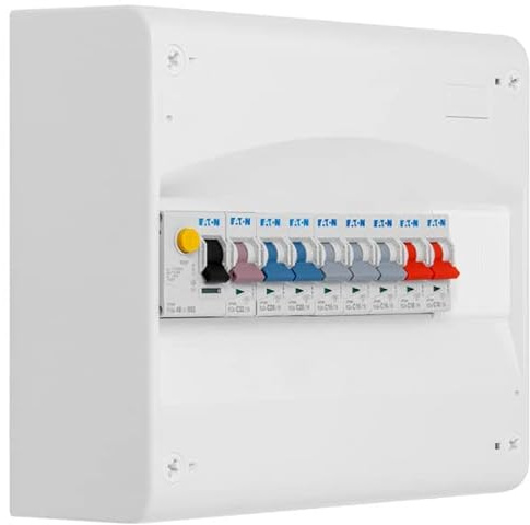 EATON - Tableau 1 rangée pré-équipé 1 inter. diff. 40A type AC + 8 disjoncteurs
